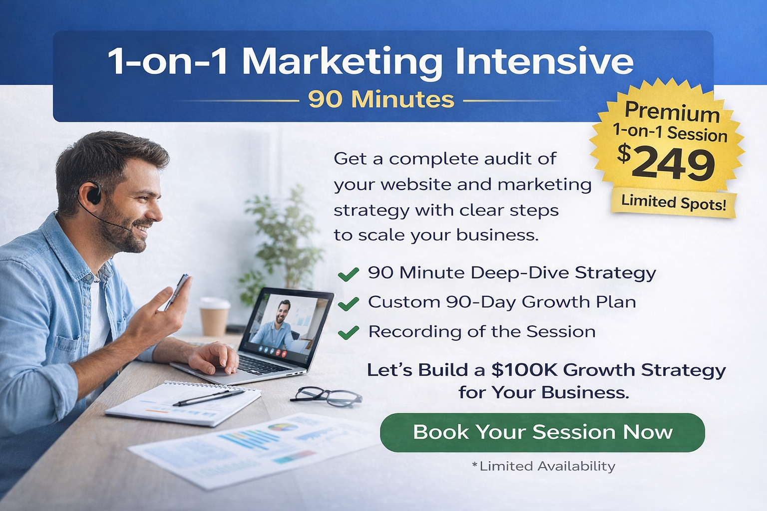 1-on-1 Marketing Intensive (90 Minutes)