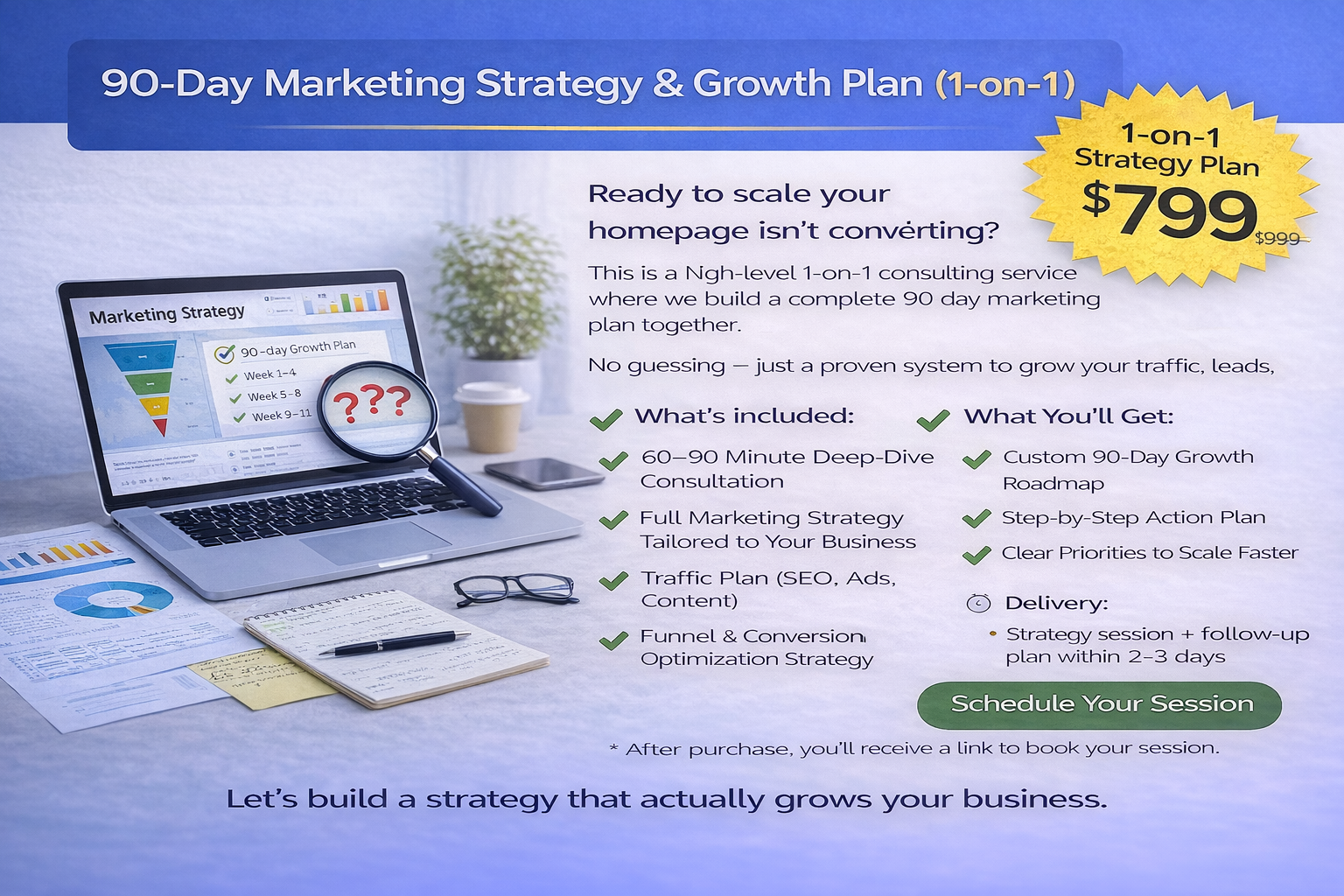 90-Day Marketing Strategy & Growth Plan (1-on-1)